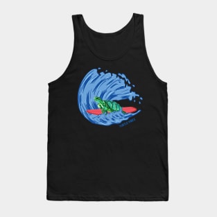 Turtles Vibes Beach Waves Animal Surfing Reptiles Tank Top